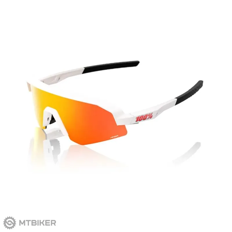 Kup Teď 100% SLENDALE XS dětské brýle, matte white/HiPER red multilayer mirror