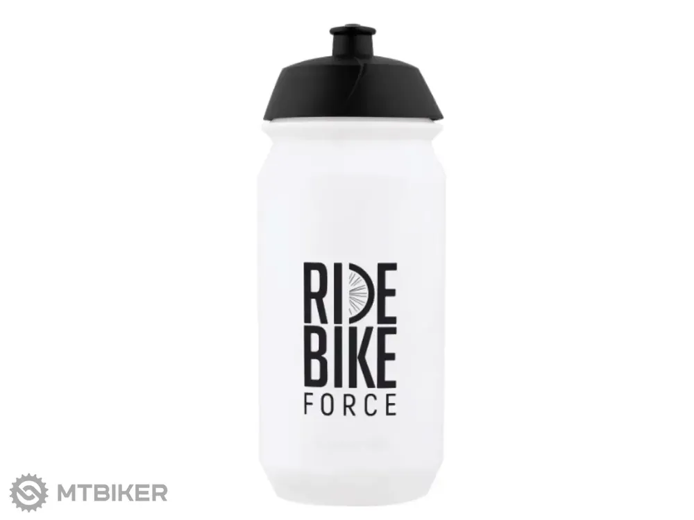 Must-Have FORCE Ride Bike láhev, 0.5 l, transparentní/černá