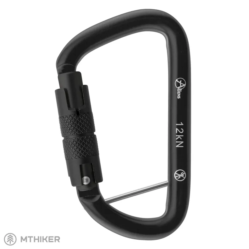 Singing rock ALIENS D 12 kN karabina TwistLock, s fixačním kolíkem 8 cm, černá Sleva