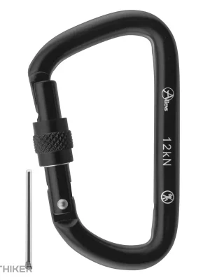 Nejlepší Volba Singing rock ALIENS D 12 kN screw pin karabina, černá
