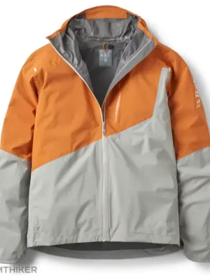 Nová Kolekce Rab Downpour Trail Light Waterproof bunda, dark melba/light zinc