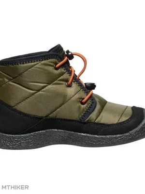 KEEN Howser II Chukka Waterproof dětské boty, dark olive/gold flame Akční Cena
