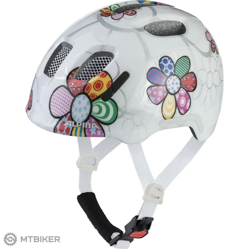 ALPINA Ximo 2 Flash dětská přilba, white flower gloss Vysoce Kvalitní