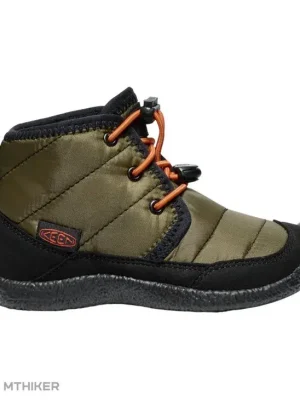 KEEN Howser II Chukka Waterproof dětské boty, dark olive/gold flame Ověřený