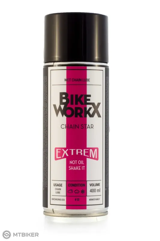 Sleva BIKEWORKX Chain Star Extrem mazivo na řetěz, sprej, 400 ml