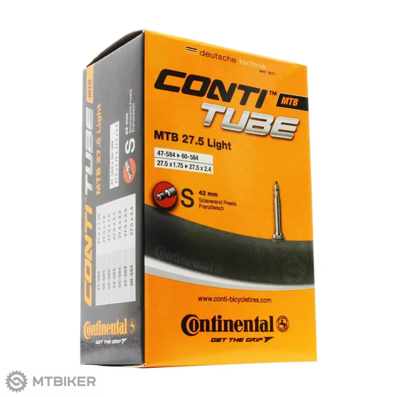 Continental Race Light 27.5 x 1.75 – 2.40 duše, galuskový ventilek 42 mm Koupit Online