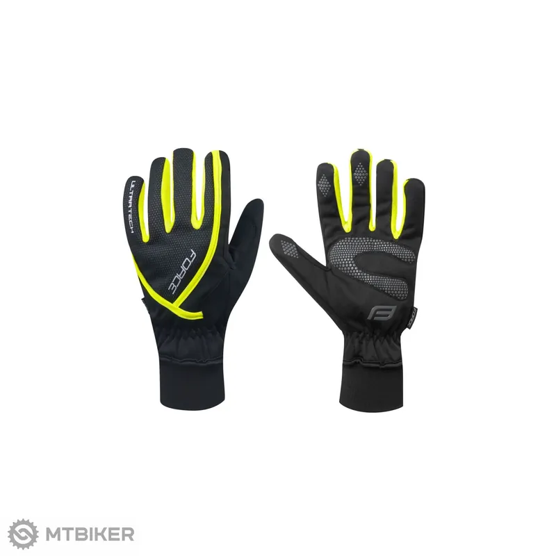 Cenový Hit FORCE Ultra Tech rukavice, černé/fluo