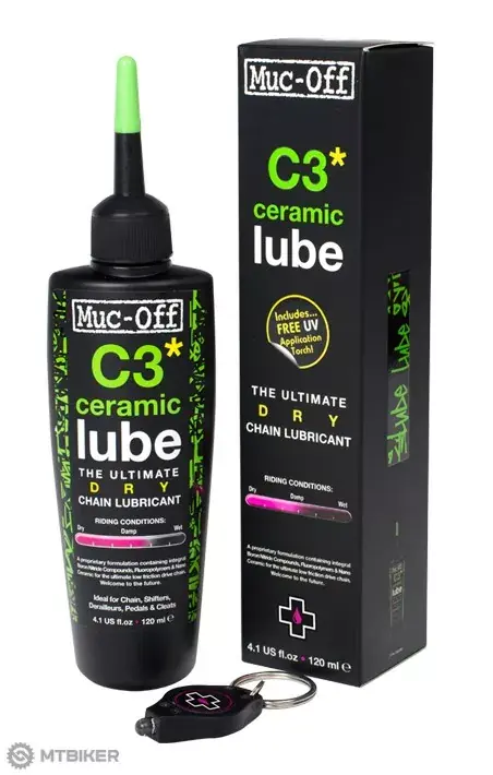 Muc-Off C3 Ceramic Dry Lube keramické mazivo na řetěz, 120 ml, kapátko Rychlé Dodání