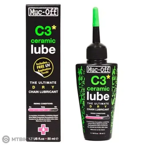 Tovární Cena Muc-Off C3 Ceramic Dry Lube keramické mazivo na řetěz, 50 ml, kapátko