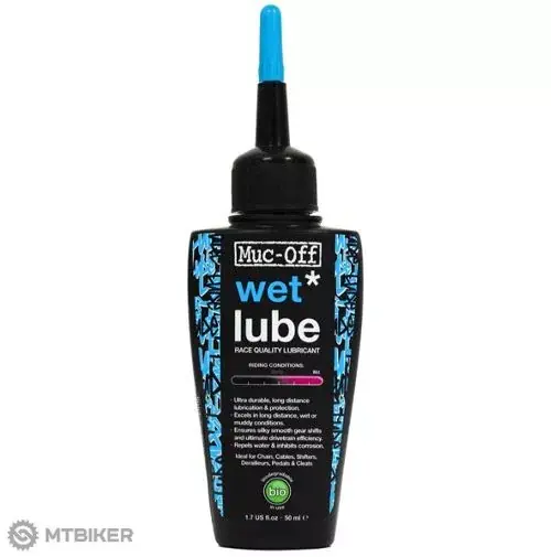 Super Cena Muc-Off Wet lube mazivo na řetěz, 50 ml, kapátko