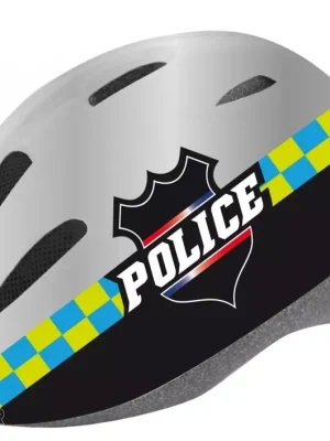 Cenová Bomba FORCE Fun Police dětská přilba, černá/stříbrná