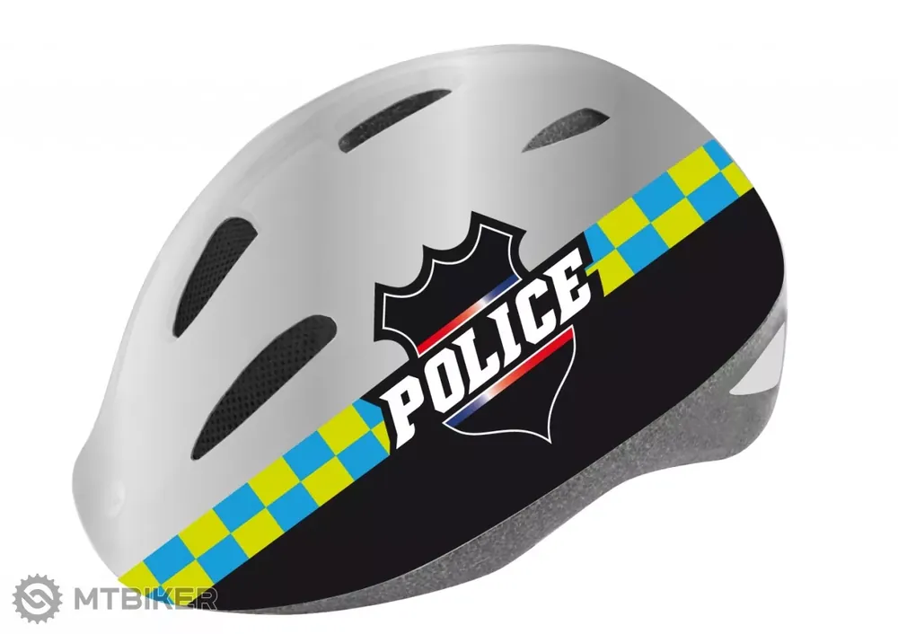 Cenová Bomba FORCE Fun Police dětská přilba, černá/stříbrná