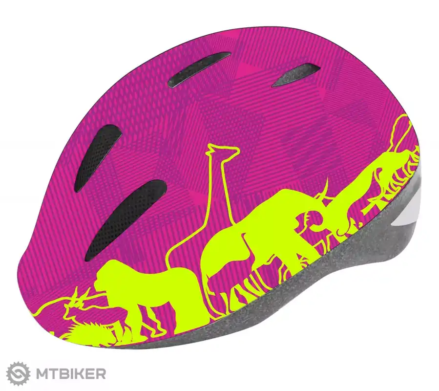 Víkendová Akce FORCE Fun Animals dětská přilba, fluo/růžová
