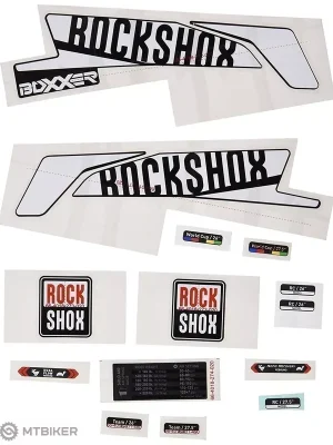 Hit Sezóny RockShox Decal Kit White/Black pro Boxxer 26/27,5"