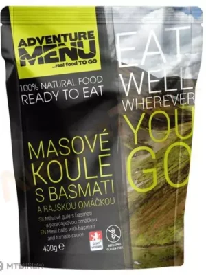 Pouze Dnes Adventure Menu Masové kuličky s basmati a rajskou omáčkou, 400 g
