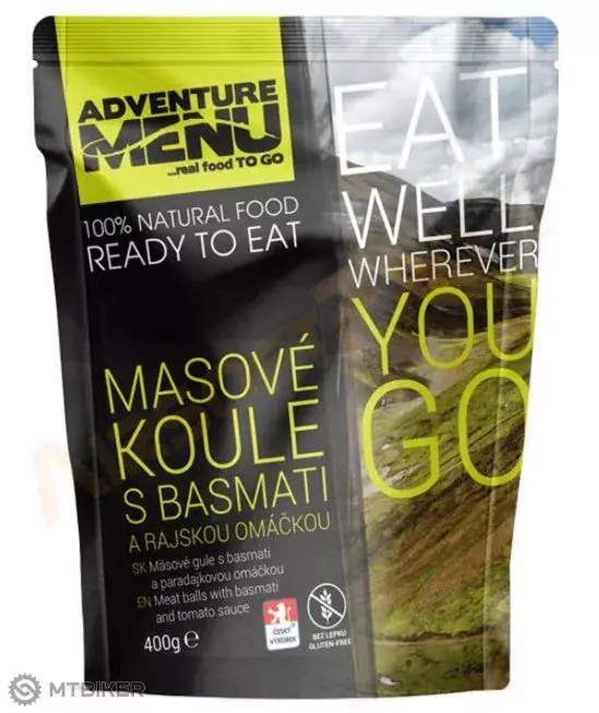 Pouze Dnes Adventure Menu Masové kuličky s basmati a rajskou omáčkou, 400 g