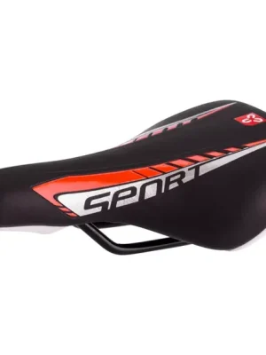 Novinka CTM Foxy dětské sedlo, 140 mm, černá/červená