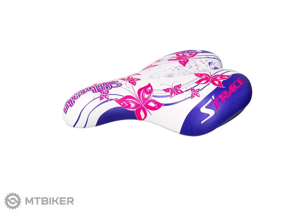 Top Prodej CTM Jenny dětské sedlo, 140 mm, fialová/růžové motýlky