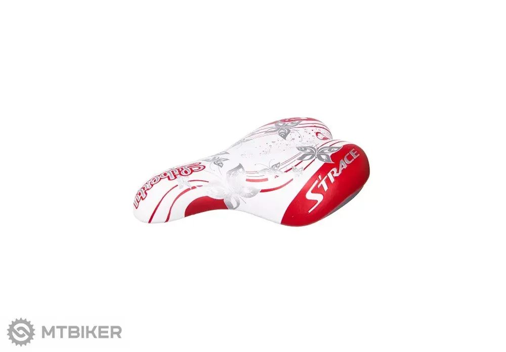 Top Prodej CTM Jenny dětské sedlo, 140 mm, červená/stříbrné motýlky