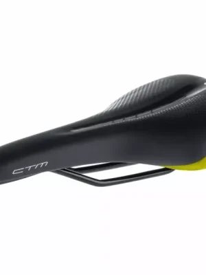 Značkový CTM Charisma dámské sedlo, 160 mm, černá/žlutá