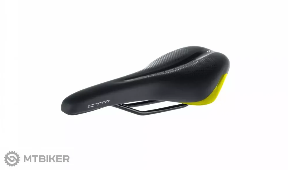 Značkový CTM Charisma dámské sedlo, 160 mm, černá/žlutá