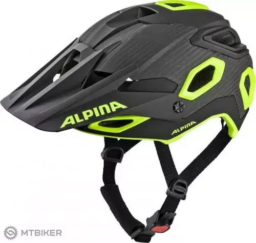 Cenově Výhodný ALPINA Rootage přilba, černá/neonově žlutá