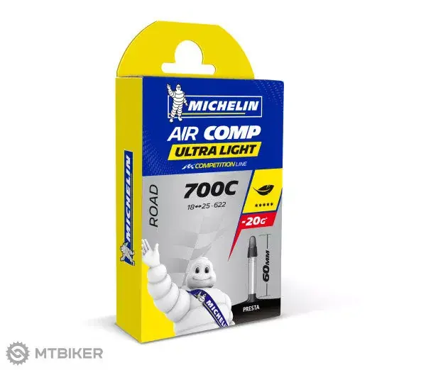 Michelin A1 AIRCOMP ULTRALIGHT 700 x 18 - 25C duše, galuskový ventil 60 mm Jen Po Omezenou Doba