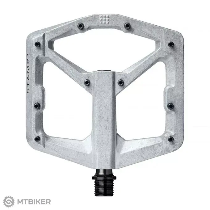 Crankbrothers Stamp 2 Large platformové pedály, raw silver Víkendová Akce