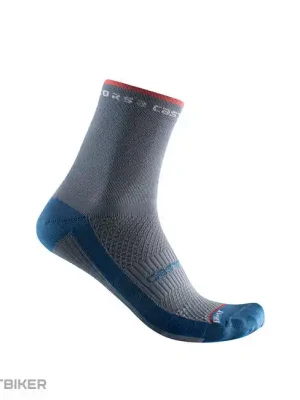 Castelli ROSSO CORSA 11 dámské ponožky, světlá ocel/modrá Sleva