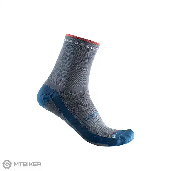 Castelli ROSSO CORSA 11 dámské ponožky, světlá ocel/modrá Sleva