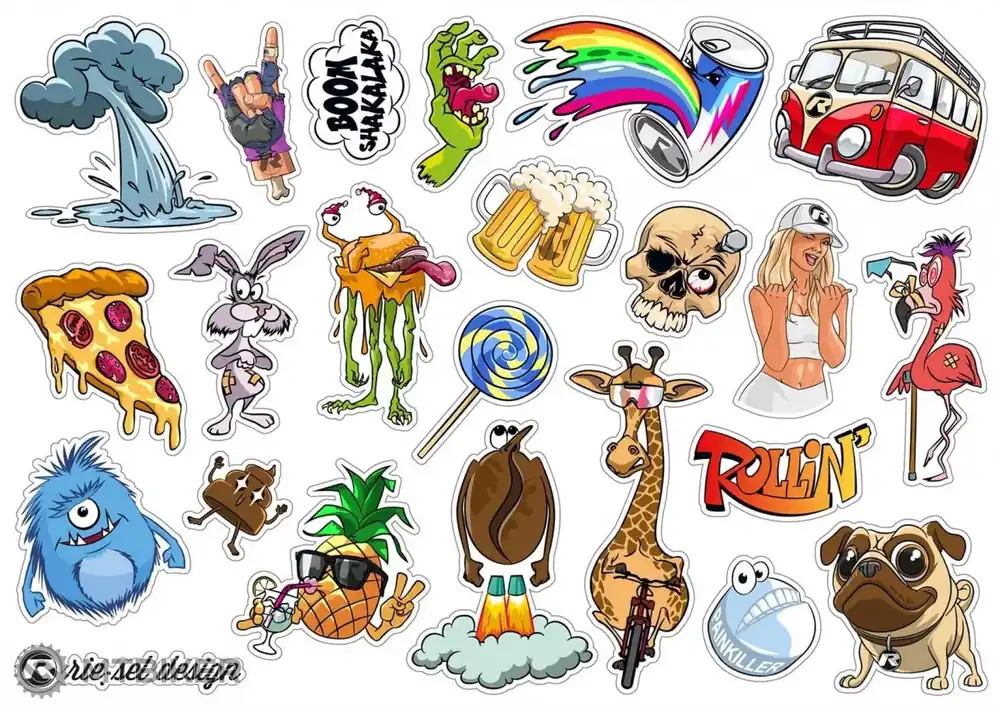 Dokud Zásoby Vydrží Rie Sel design Riesel design Stickerbomb Eyecatcher nálepky