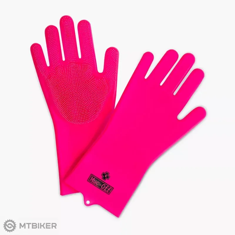 Muc-Off Deep Scrubber čistící rukavice, růžová Cenově Výhodný