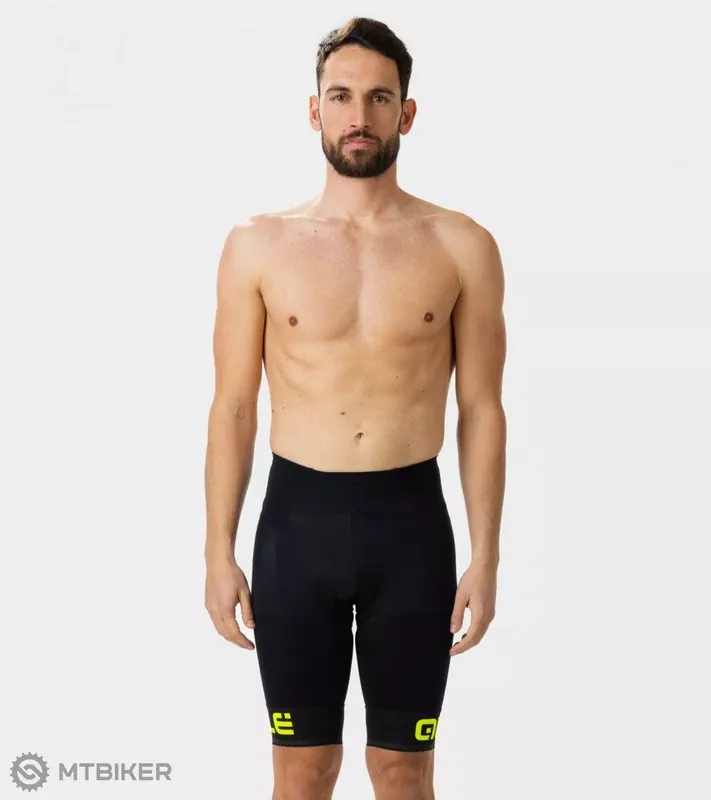 ALÉ Solid Corsa kraťasy, černé/fluo žluté Super Cena