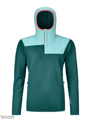 Sezónní Sleva ORTOVOX Fleece Plus Anorak dámská mikina, Pacific Green