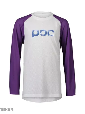 Akční Nabídka POC Essential MTB dětský dres, hydrogen white/sapphire purple