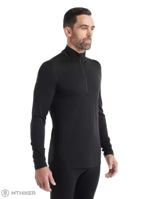 Sleva icebreaker 200 Oasis merino tričko s 1/2 zipem, černé