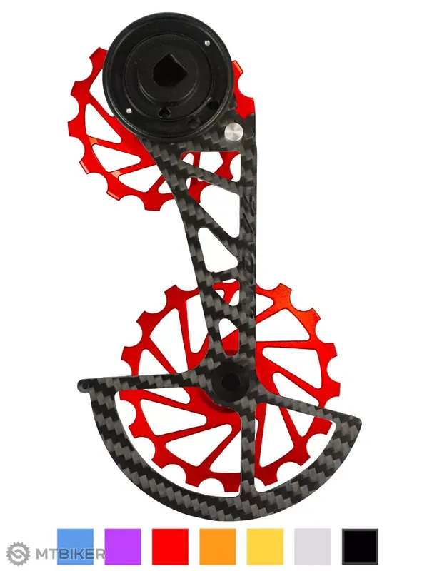 Nejprodávanější Nova Ride Carbon Ceramic ramínko přehazovačky pro SRAM Red/Force, 12kolečko, červené
