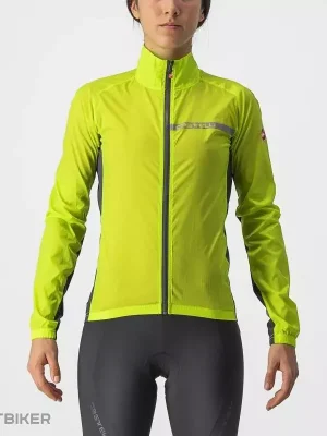 Castelli SQUADRA STRETCH dámská bunda, zářivě limetková Must-Have