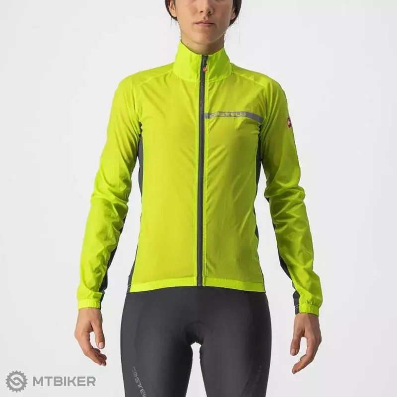 Castelli SQUADRA STRETCH dámská bunda, zářivě limetková Must-Have