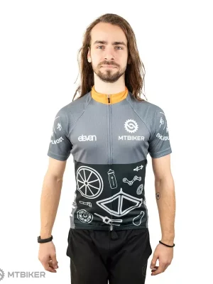 MTBIKER dres, šedá/oranžová Přímo Od Výrobce