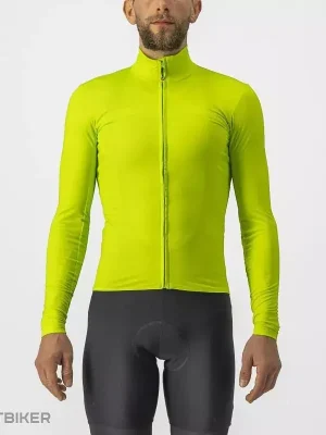 Ověřený Castelli PRO THERMAL LS dres, zářivá limetková