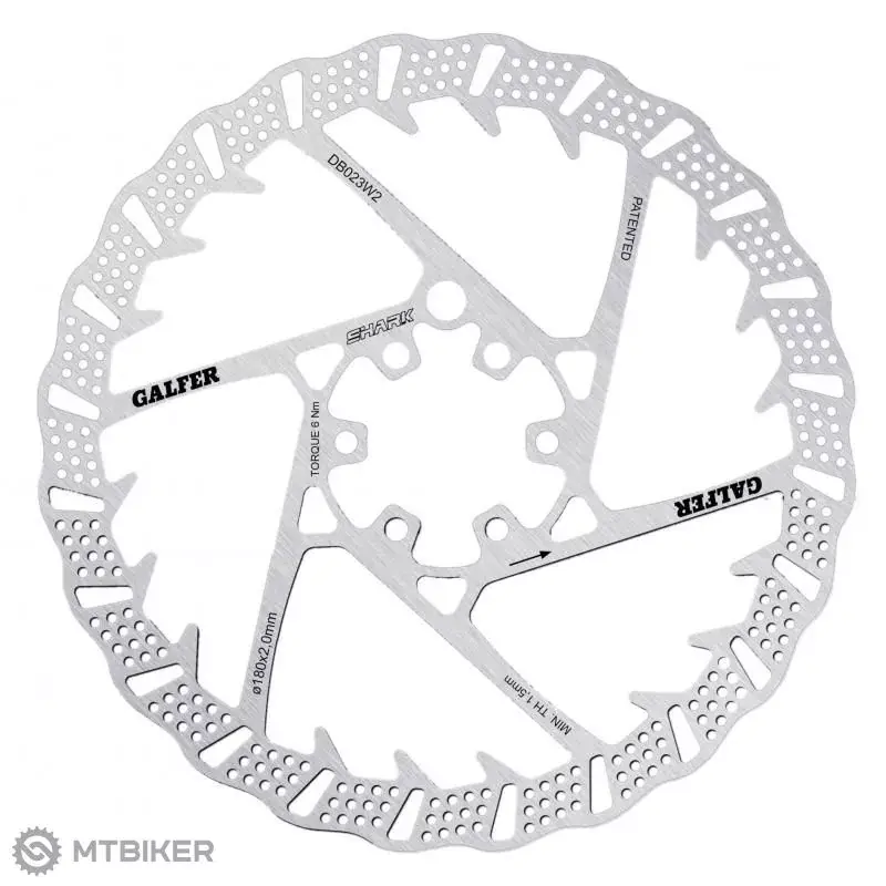 Dokud Zásoby Vydrží Galfer Shark brzdový kotouč, 180 mm, 6 děr