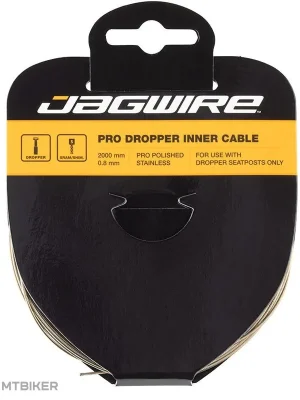 Jagwire Dropper Inner Cable Pro Polished Stainless lanko pro teleskopické sedlovky, 0.8x2000 mm Nejlepší Volba