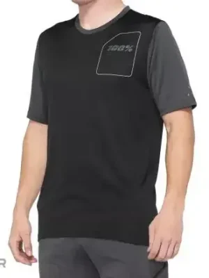 100% Ridecamp Short Sleeve Jersey dres, black/charcoal Akční Nabídka