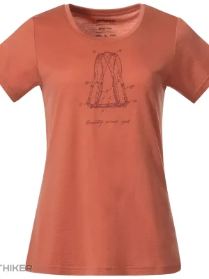 Bergans Graphic Wool dámské tričko, terracotta/chianti red Značkový