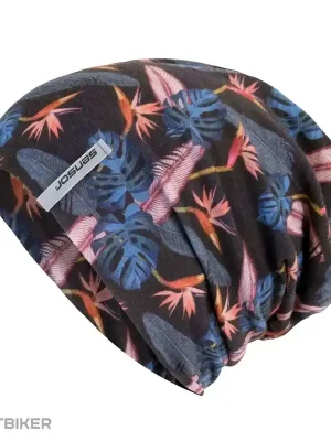 Sensor Merino Impress čepice, černá/floral Oblíbený