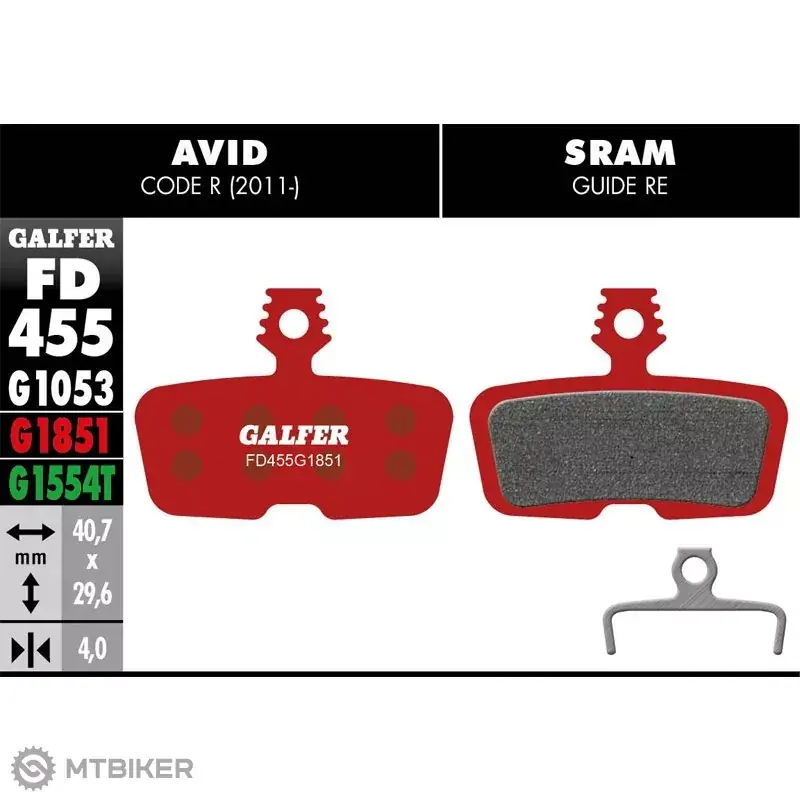 Galfer FD455 G1851 Advanced brzdové destičky, organické Kup Teď