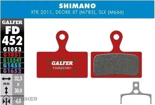 Nejlepší Cena Galfer FD452 G1851 Advanced brzdové destičky, organické