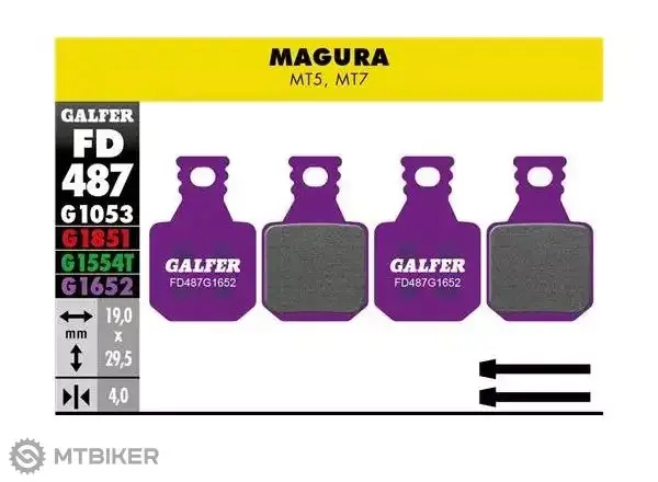 Galfer FD487 G1652 E-Bike brzdové destičky, organické Autentický