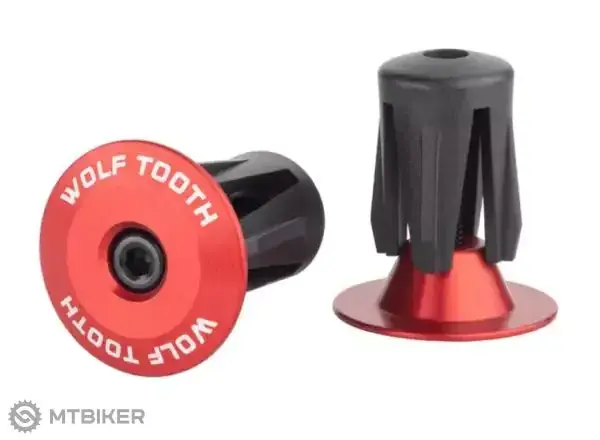 Wolf Tooth koncovky do řidítek, červená Odeslání Ihned